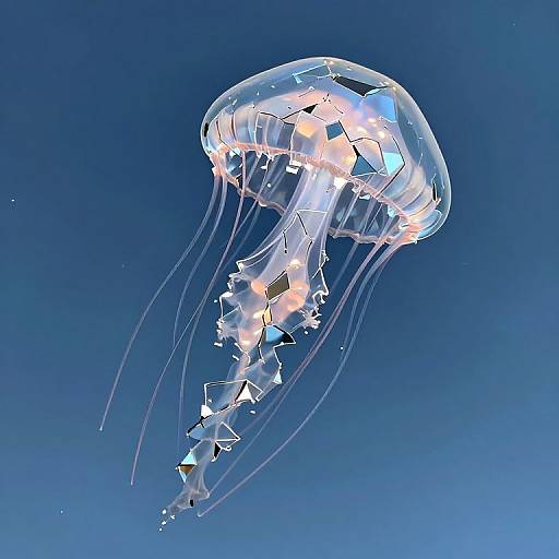 Glowing Jellyfish of Shattered Mirrors