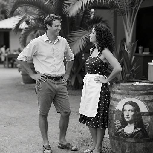 Vintage Photo of Couple in Nature