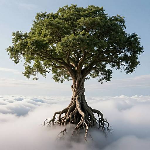 Surreal Gravity-Defying Colossal Tree