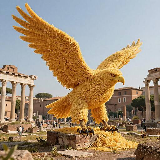 Spaghetti Eagle in Ancient Roman Forum