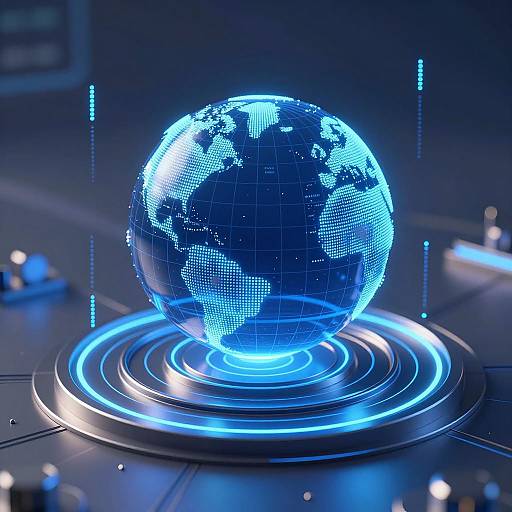 Glowing AI Data Sphere 3D Render