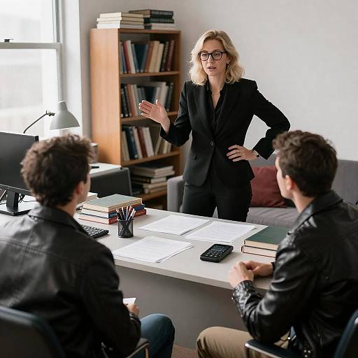 Businesswoman Leading Office Meeting