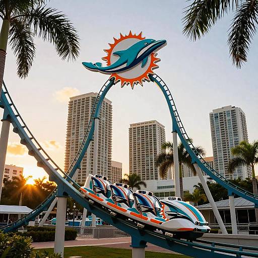 Miami Dolphins Roller Coaster Skyline