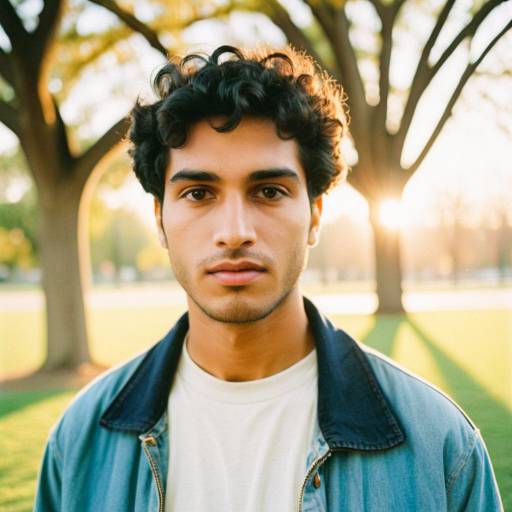 Charming South Asian Man in Golden Hour