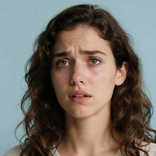 Worried Woman Close-Up Portrait