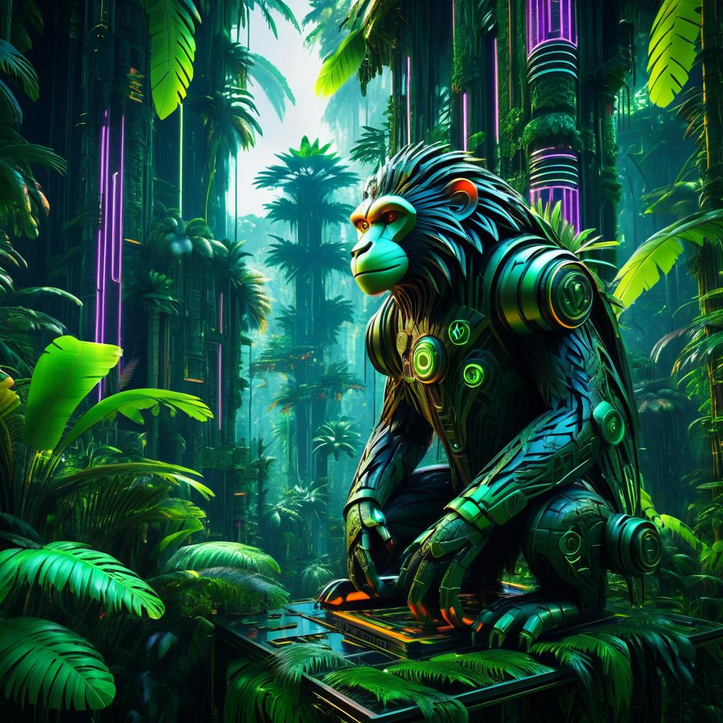 Hyper-Realistic Cybernetic Jungle Adventure