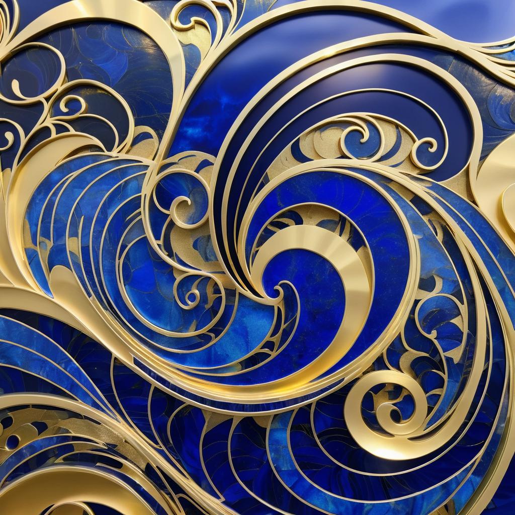 Dynamic Art Nouveau Wave Design