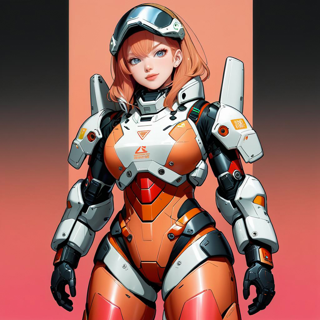 Futuristic Teenage Girl in Stylish Combat Gear