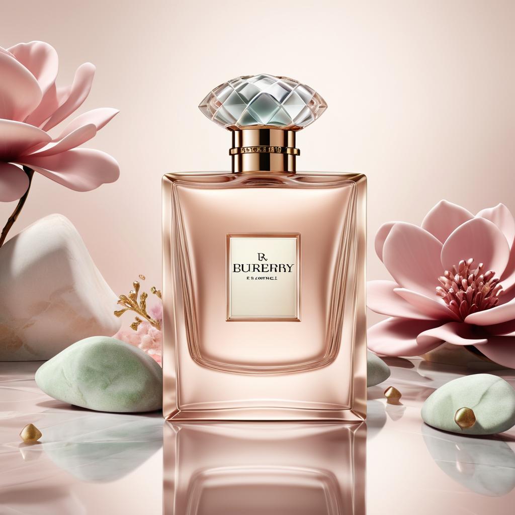 Whimsical Burberry Perfume Scene Design