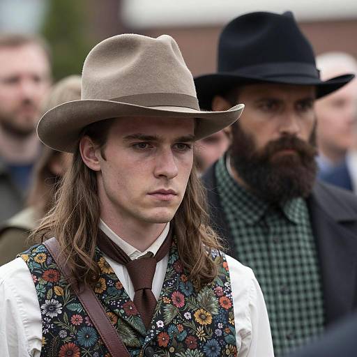 Two Men in Period Clothing Photograph