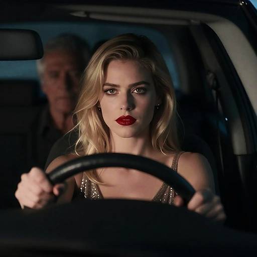 Mysterious Night Drive Scene