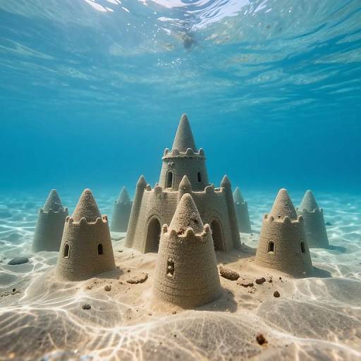 Ethereal Underwater Sandcastle Ruins
