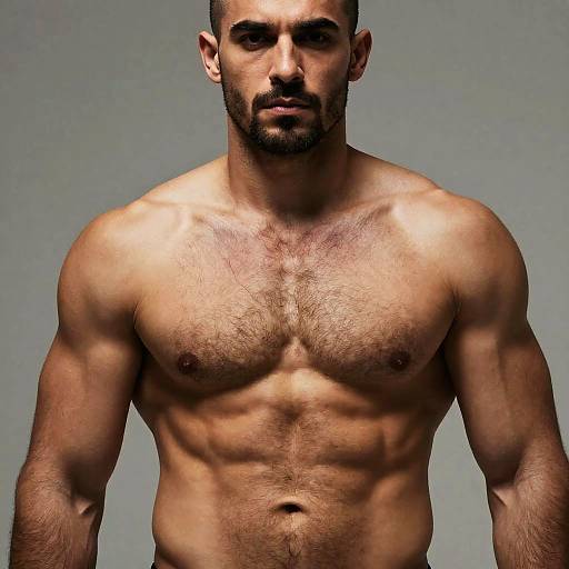 Foreshortened Muscular Male From Below