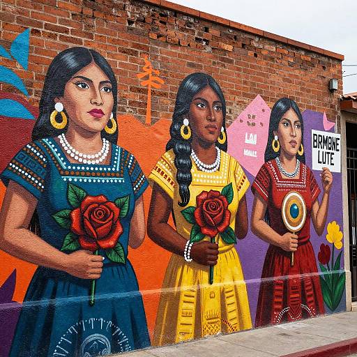 Vivid Chicanas Mural of Heritage