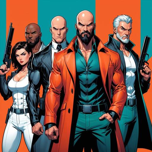 Intense Group of Determined Heroes