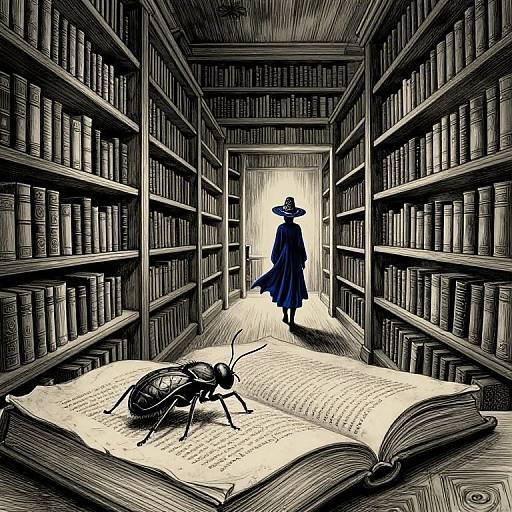 Surreal Insect-Eye Library Mystery