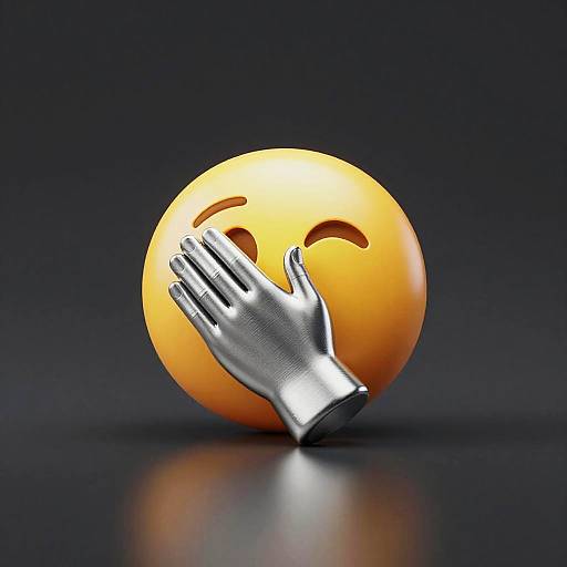 Brushed Titanium Clapping Hands Emoji