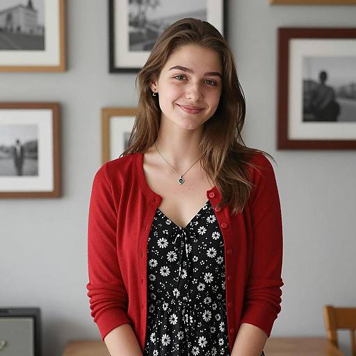 Charming Young Woman in a Cozy Setting