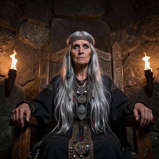 Photorealistic Slavic Shaman Portrait