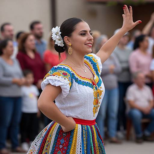 Close-Up of Woman in Traditional Dance Costume