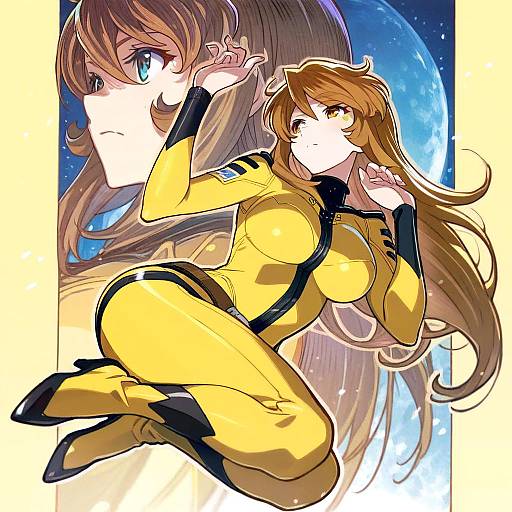 Illustration of Mori yuki, uchuu senkan yamato in the style of Sakino shingetsu