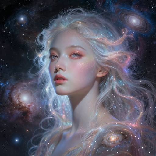 Celestial Surrealist Portrait of Transcendence