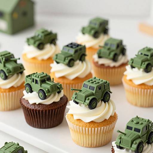 Whimsical Fantasy Military Cupcakes