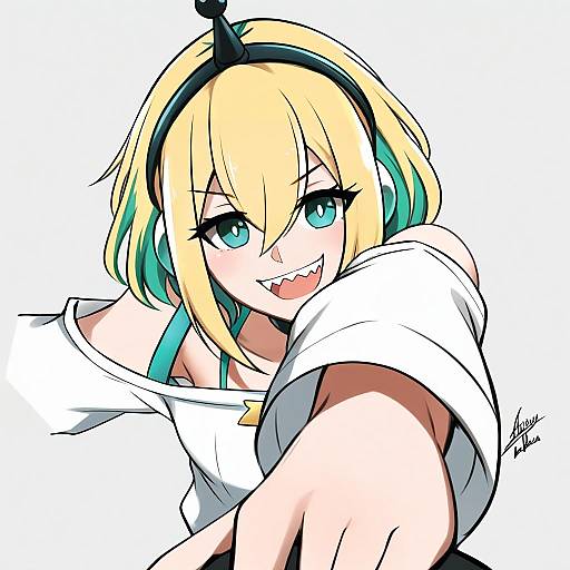 Illustration of Amano pikamee, voms in the style of Airisubaka