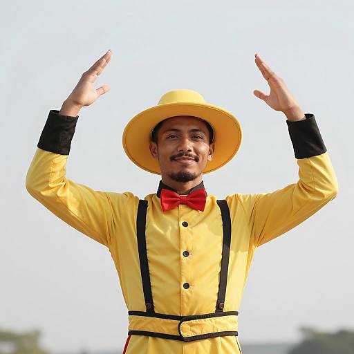 Vibrant Swing Dance Performer in Circus Style