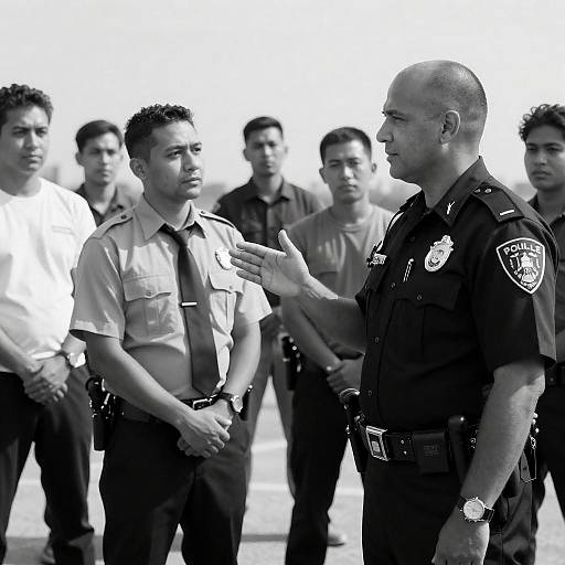 Dramatic Black-and-White Group Portrait