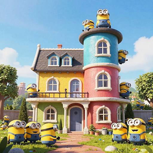 Surreal Despicable Me Cartoon House