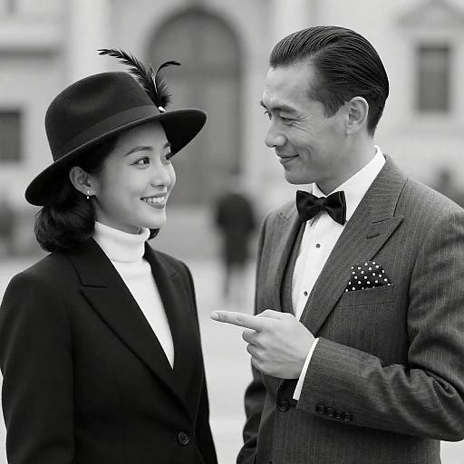 Stylish Couple in Vintage Photography