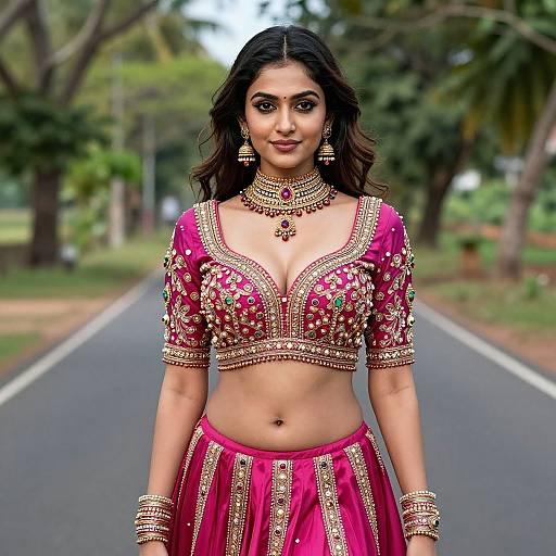 Vibrant Tamil Girl in Festive Attire