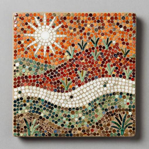 Byzantine Mosaic Abstract Landscape