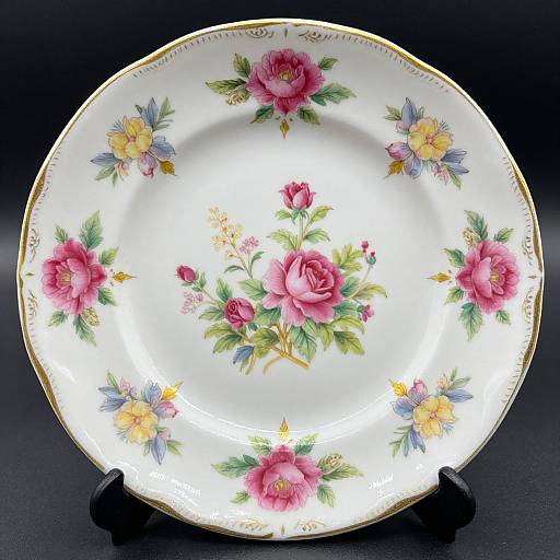 Elegant Meissen-Style Floral Porcelain Plate