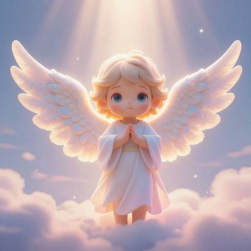 Pastel Biblically Accurate Six-Winged Angel