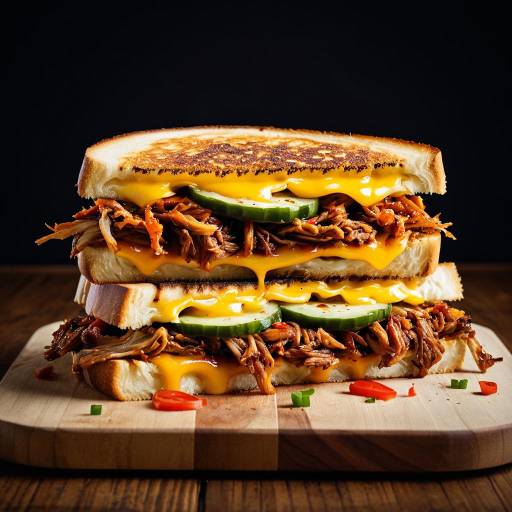 Fusion Delight: Kimchi Grilled Cheese Sandwich