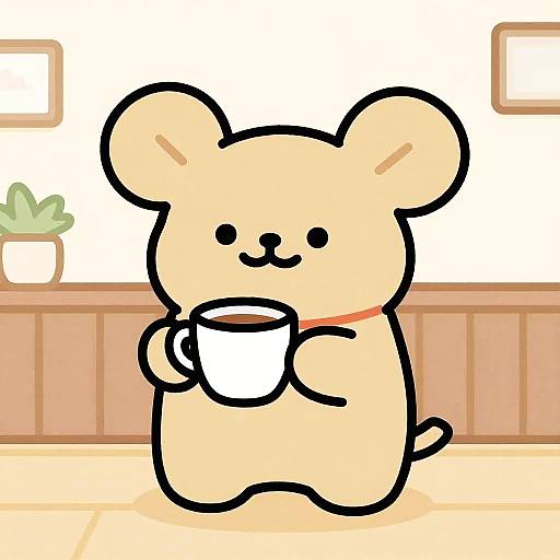 Cozy Coffee Bear Doodle