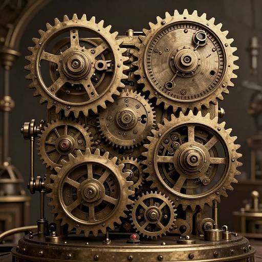 Intricate Steampunk Machinery Artwork