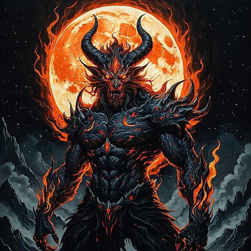 Mystical Ifrit in Fiery Display