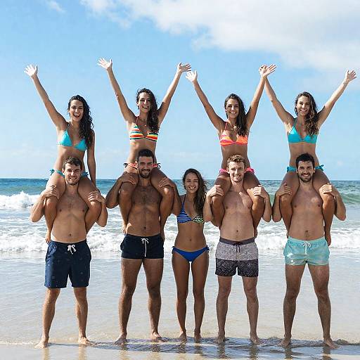 Joyful Beach Day with Friends