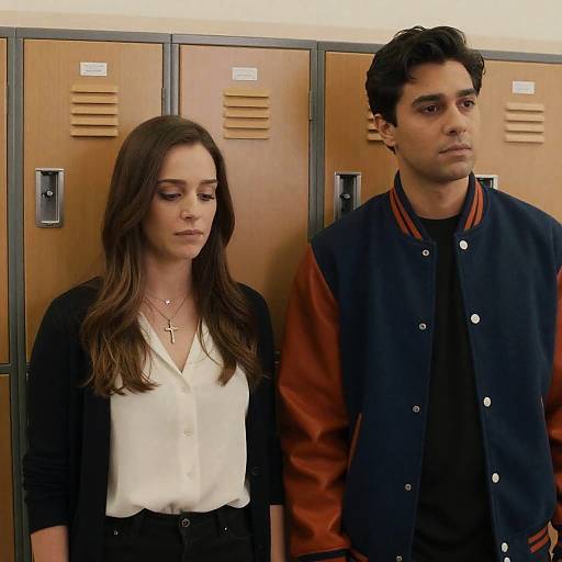 Candid Moment by Wooden Lockers