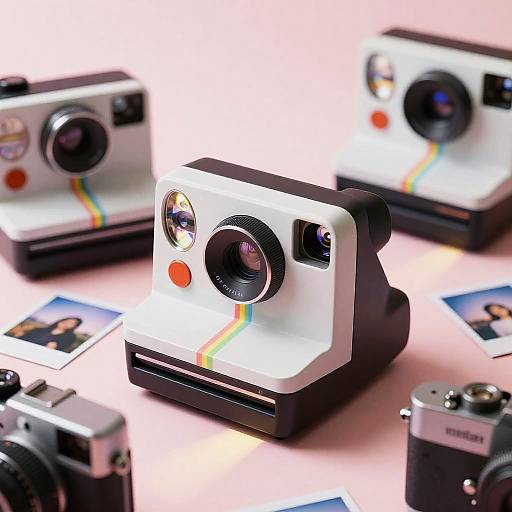 Vintage Polaroid Generator with Cameras