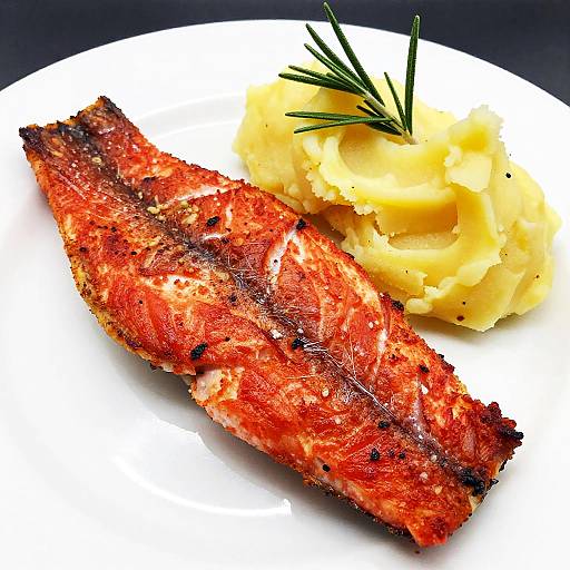 Vivid Close-Up of Crispy Red Fish Fillets