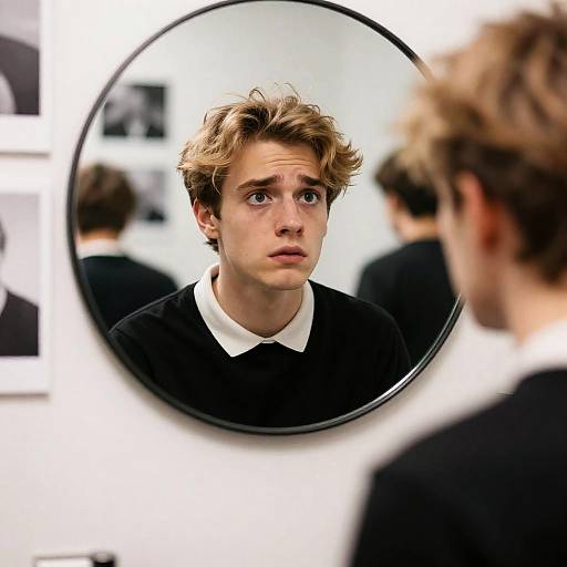 Young Man Reflecting on Life's Concerns