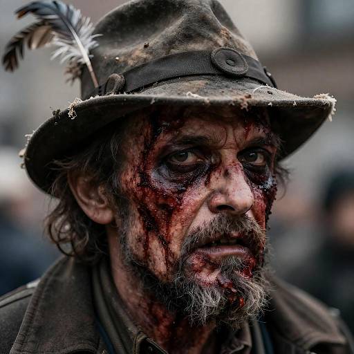 Intense Portrait of a Disfigured Man