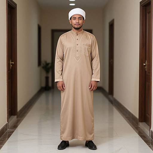 Man in Traditional Islamic Attire