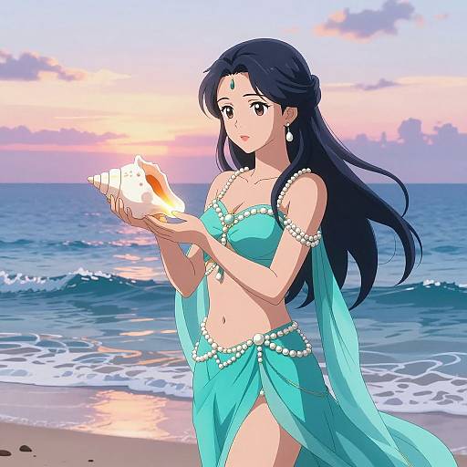 Serene Water Priestess at Dawn