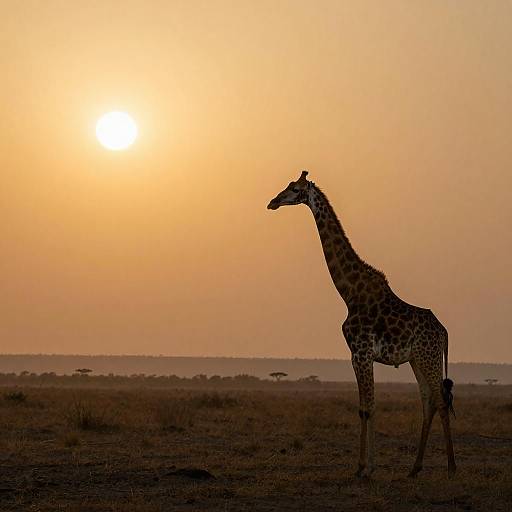 Stunning Sunset Over Grassy Savanna