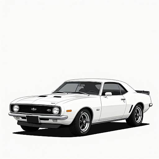 Minimalist 1969 Chevrolet Camaro SS Illustration